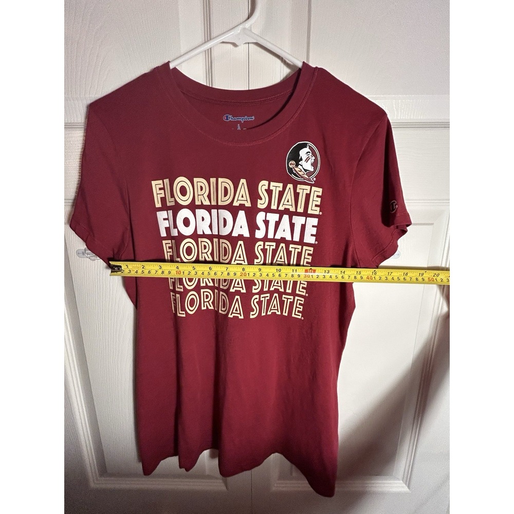 Champion Womens Florida State FSU Seminoles Garnet T-Shirt Large - Picture 4 of 7